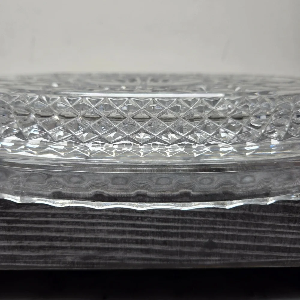 OLIVIA Fine Full Lead Glass Crystal Oval Relish Serving Dish Western Germany 14
